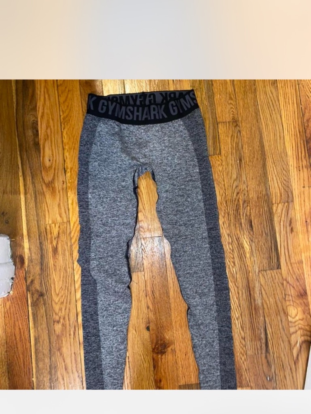 Gymshark Gray Seamless Leggings with Dark Gray Panels